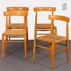Suite of 4 vintage wooden chairs edited by Krasna Jizba, 1960s
