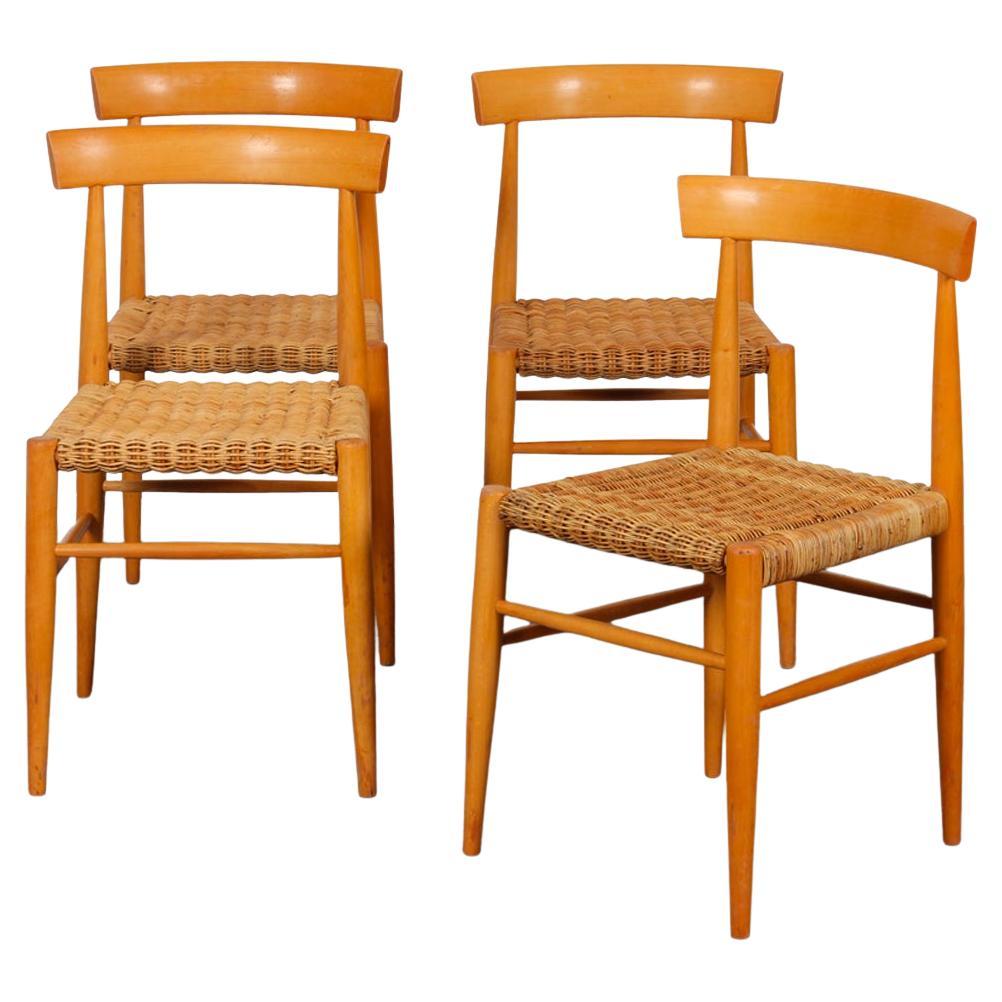 Suite di 4 sedie vintage in legno edite da Krasna JIzba, anni
60