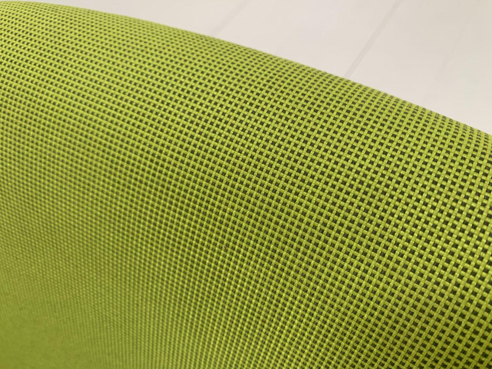 Suite of 4 Walter Knoll “Turtle” Armchairs – in Lime Green Fabric For Sale 8