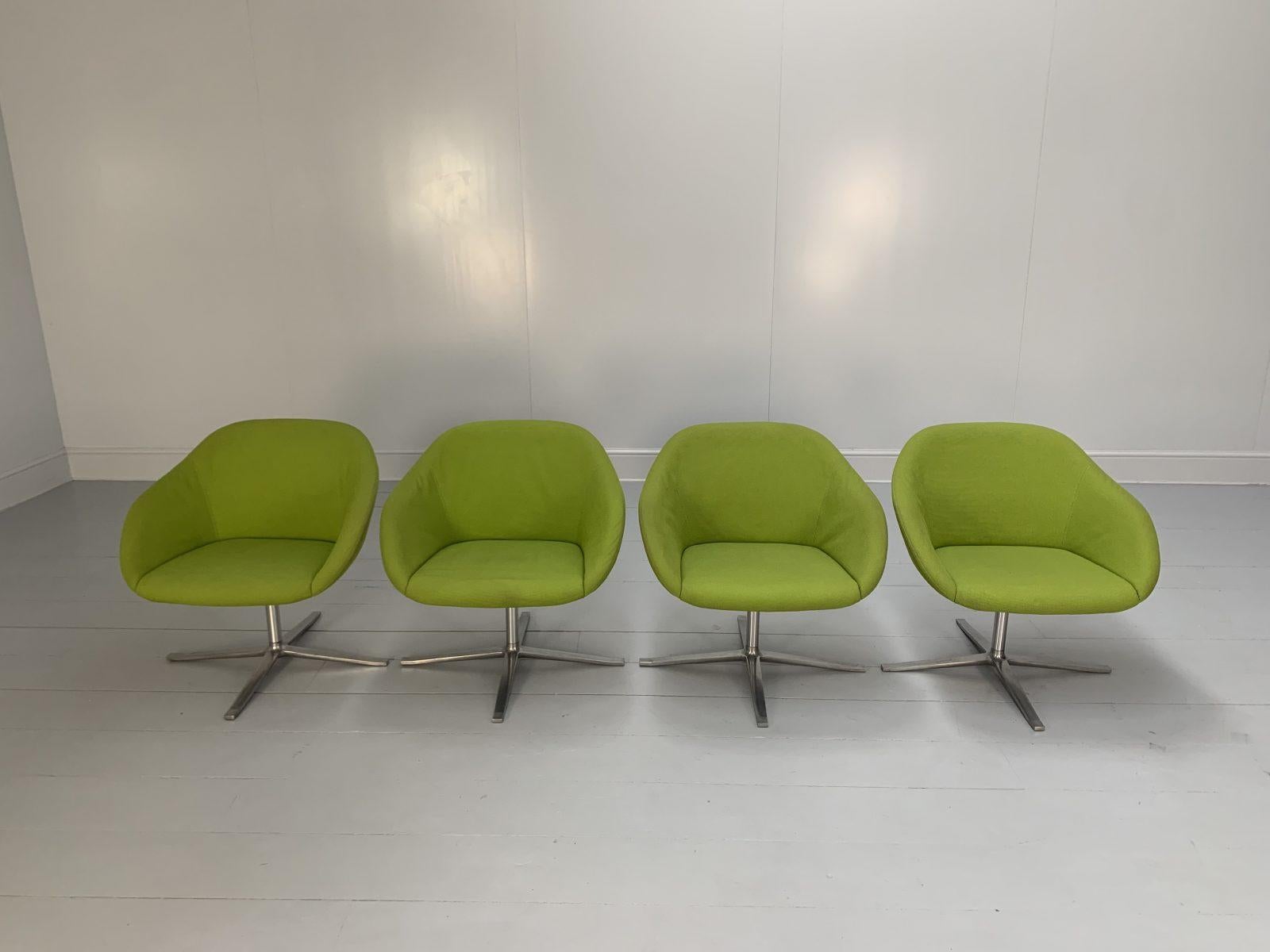 Hello Friends, and welcome to another unmissable offering from Lord Browns Furniture, the UK’s premier resource for fine Sofas and Chairs.

On offer on this occasion is a rare suite of 4 identical “Turtle” Armchairs, from the world renown German