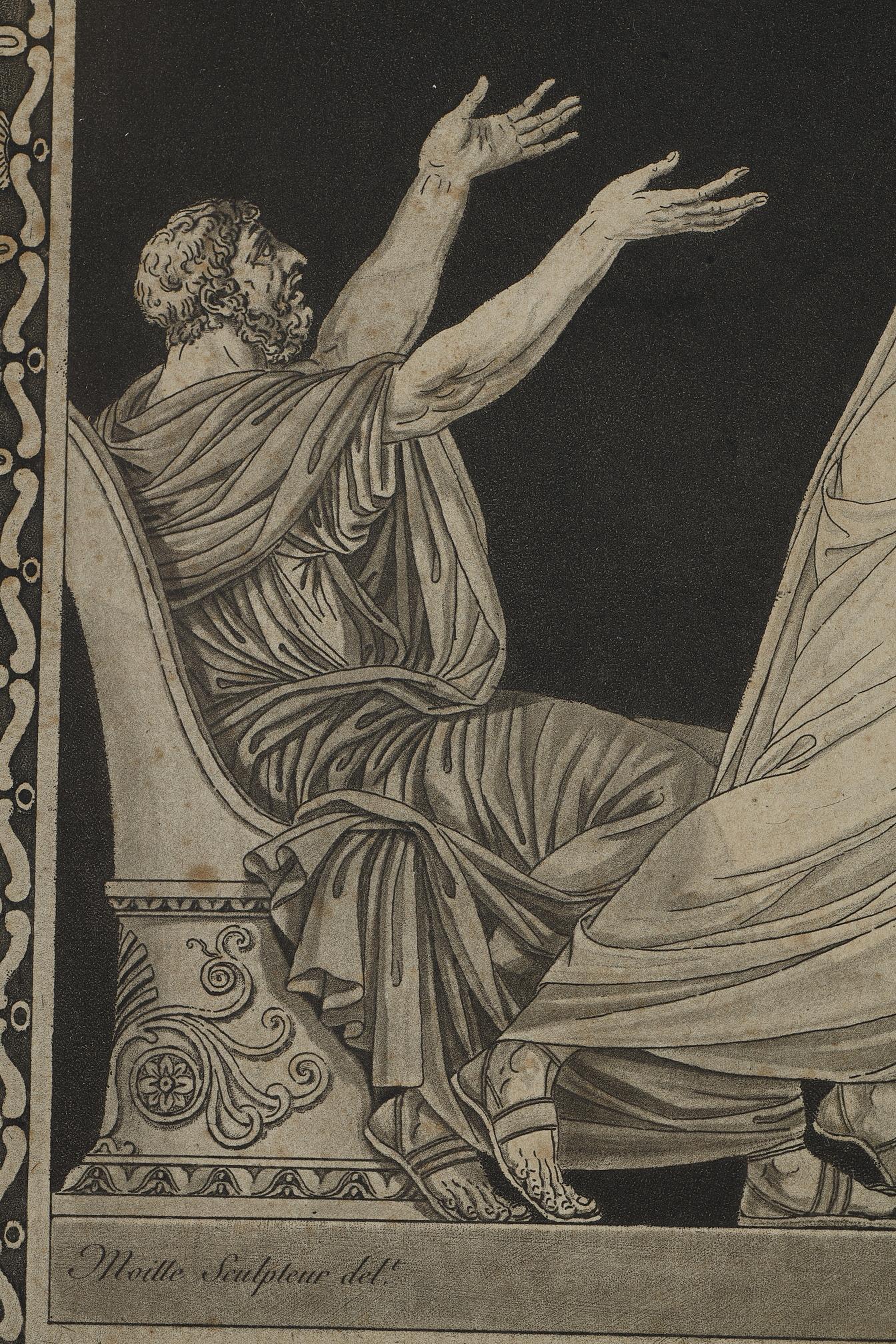 Suite de 5 gravures de scènes anciennes d'après Moitte de Janinet en vente 5