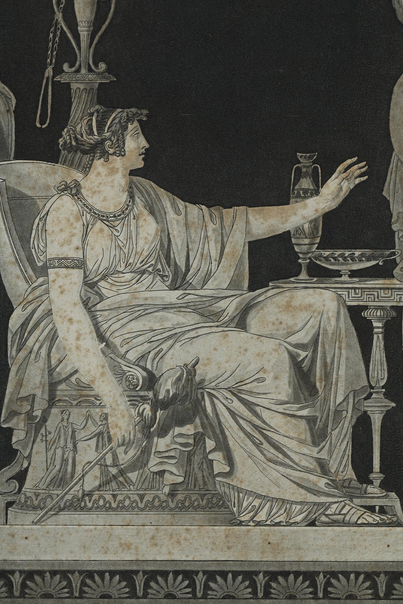Suite de 5 gravures de scènes anciennes d'après Moitte de Janinet en vente 7
