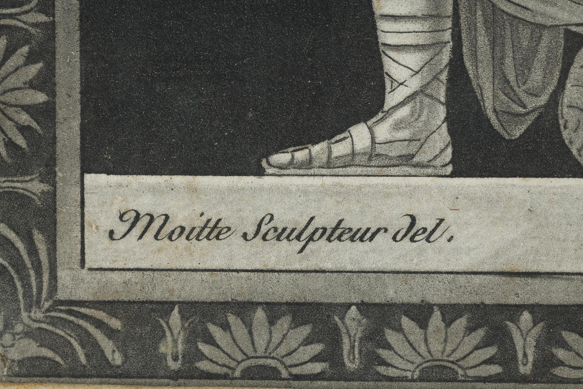 Suite de 5 gravures de scènes anciennes d'après Moitte de Janinet en vente 8