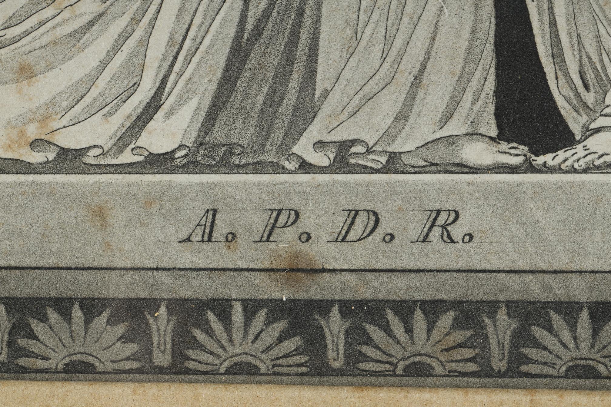 Suite de 5 gravures de scènes anciennes d'après Moitte de Janinet en vente 9