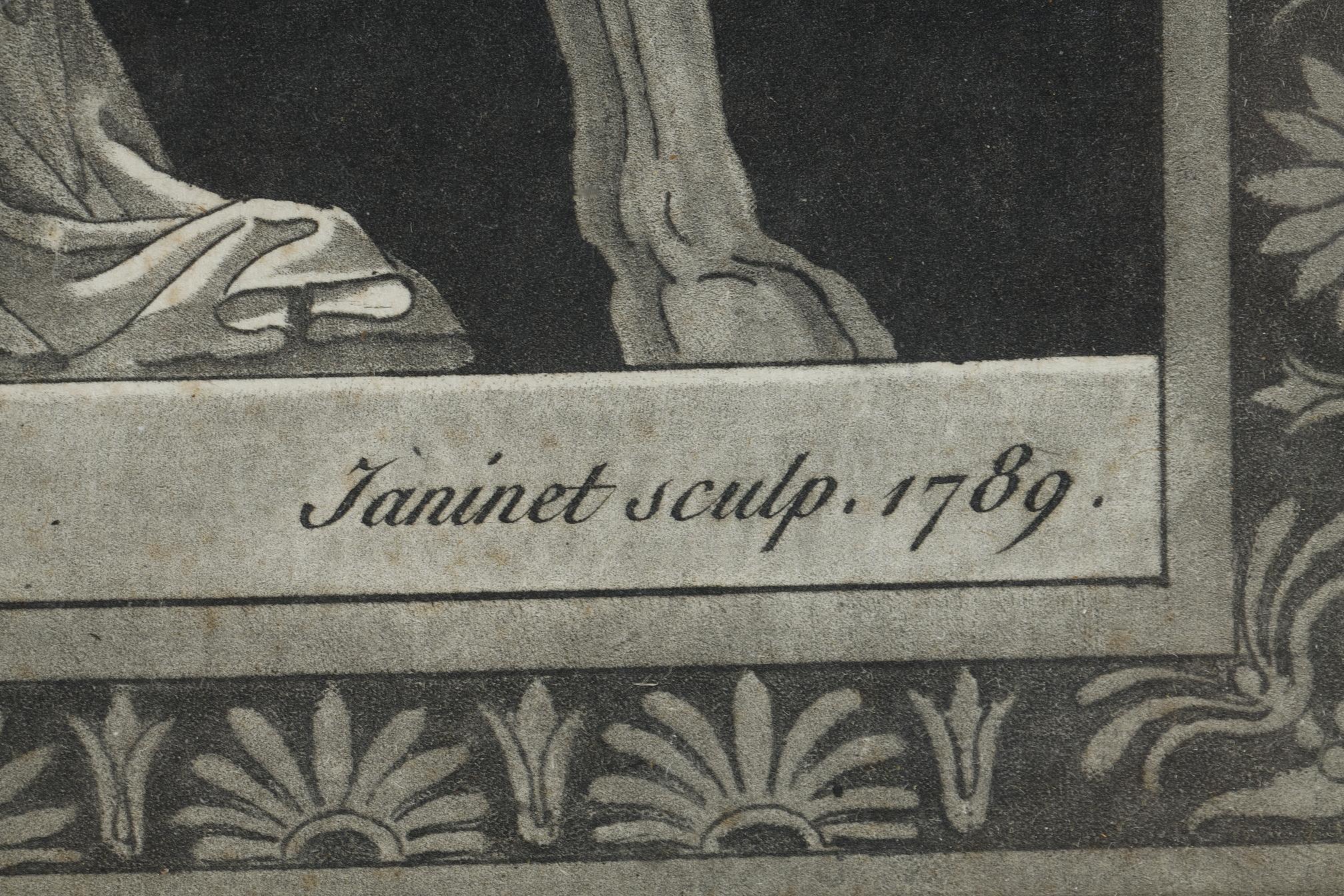 Suite de 5 gravures de scènes anciennes d'après Moitte de Janinet en vente 10