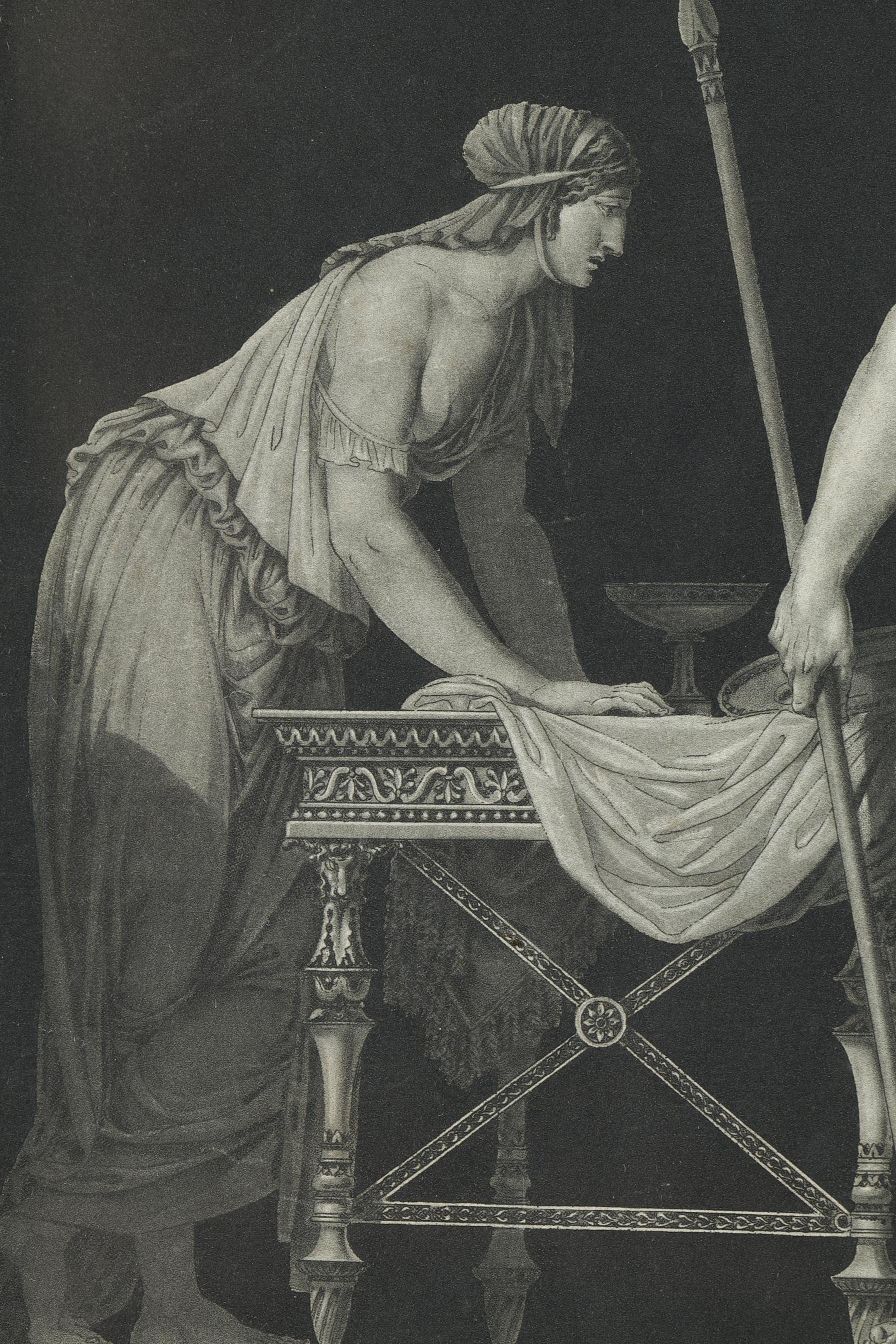 Suite de 5 gravures de scènes anciennes d'après Moitte de Janinet en vente 1