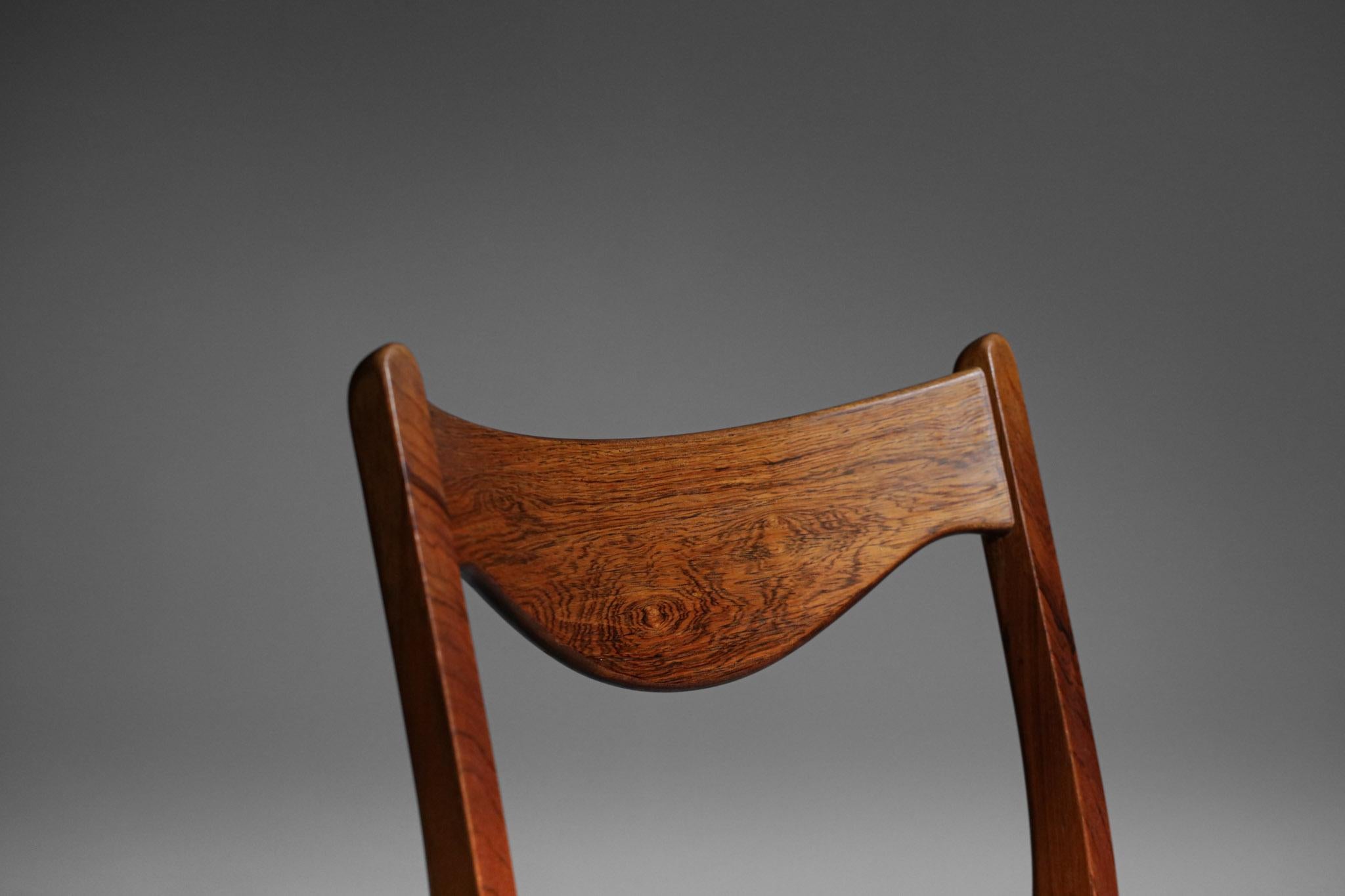 Suite of 5 Scandinavian Rosewood Danish Chairs, E407 10