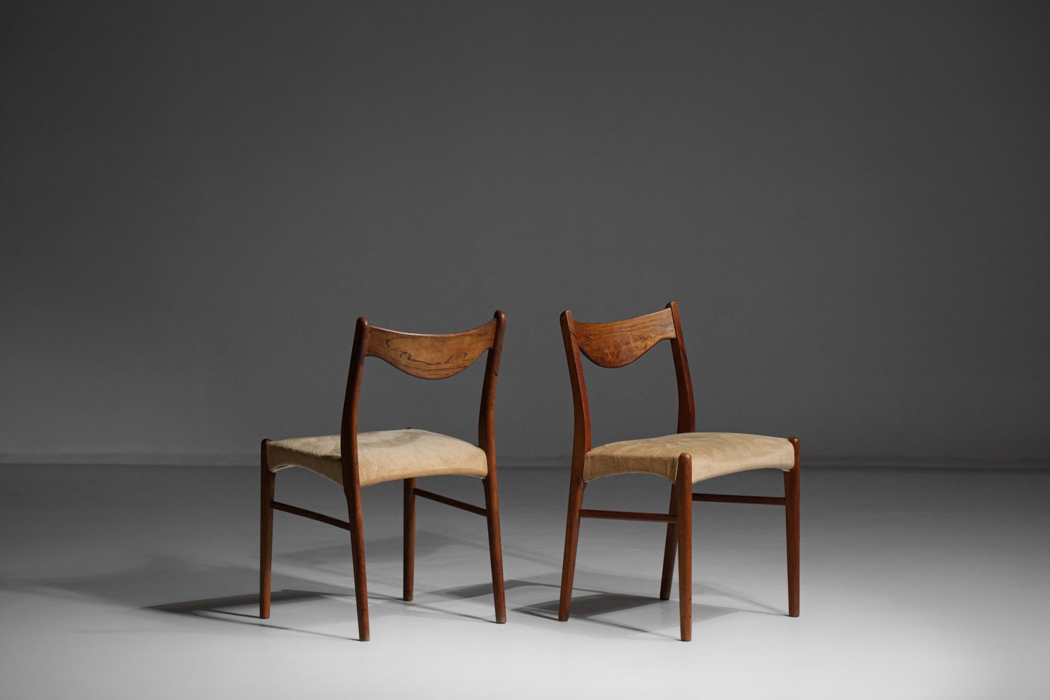 Suite of 5 Scandinavian Rosewood Danish Chairs, E407 1