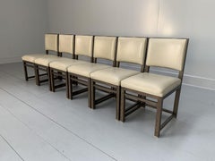 Suite of 6 B&B Italia “Maxalto Simplice” Dining Chairs in Oak & Leather