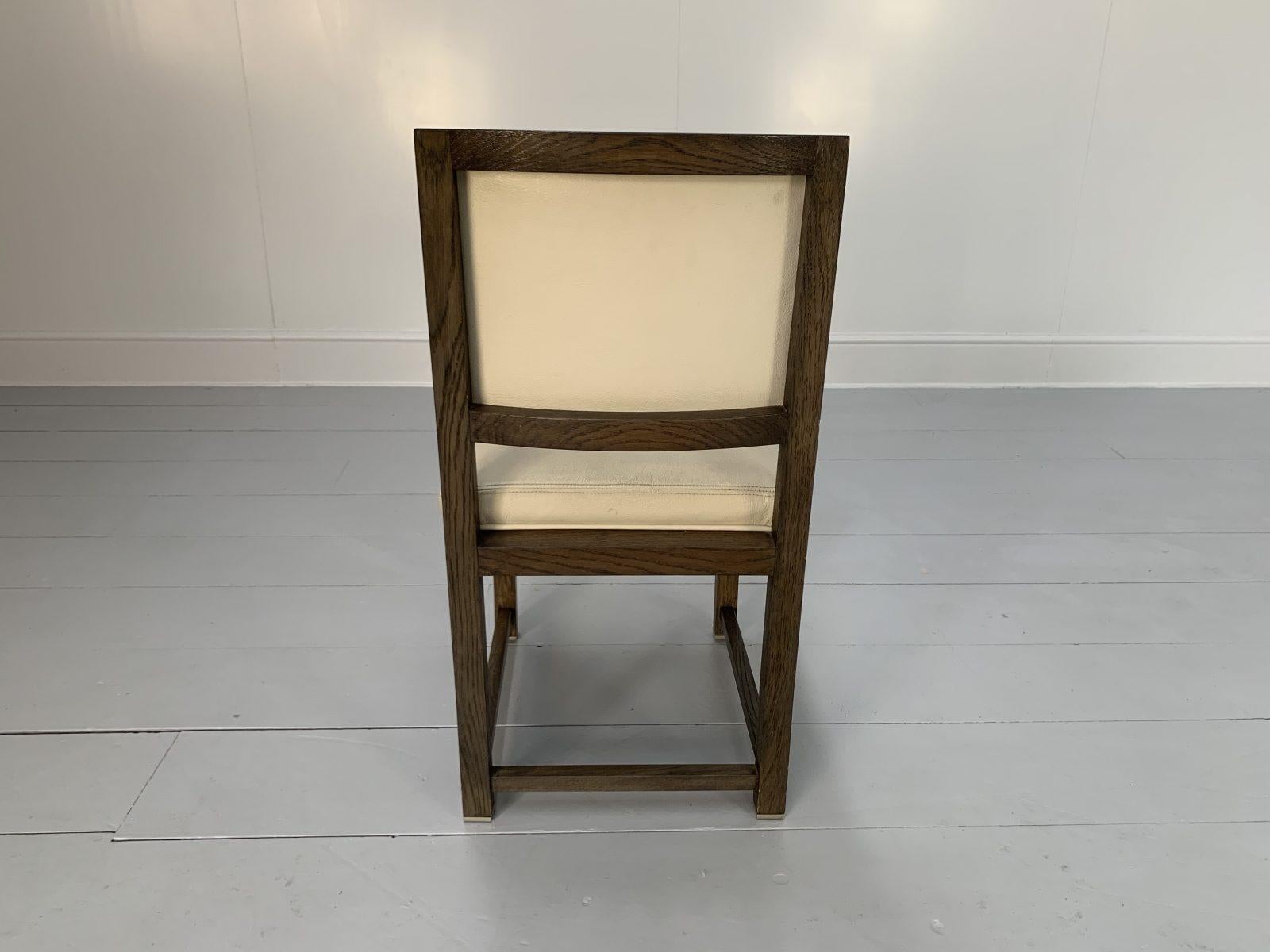 Suite of 6 B&B Italia “Maxalto Simplice” Dining Chairs in Oak & Leather For Sale 3