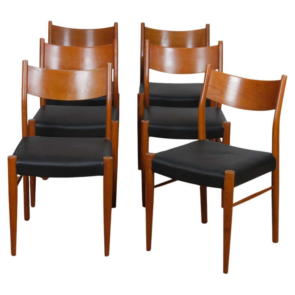 Suite of 6 chairs published by Consorzio Sedie Friuli, 1960