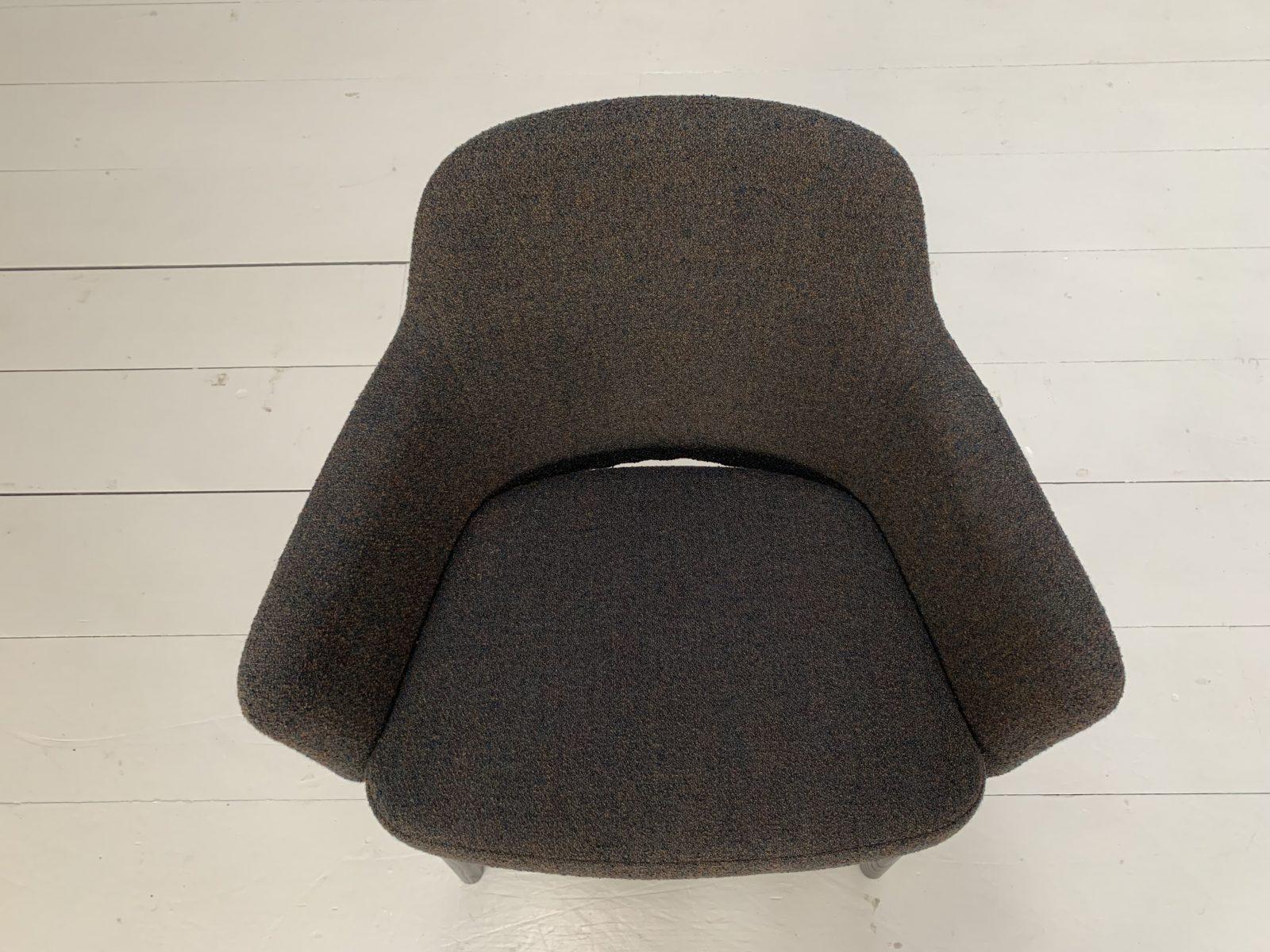 Suite of 6 Knoll Studio “Krusin 016” Armchairs – In Dark Boucle Wool For Sale 10