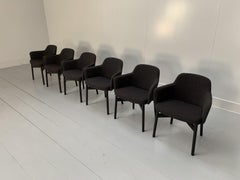 Suite di 6 poltrone Knoll Studio "Krusin 016" - in lana boucle scura