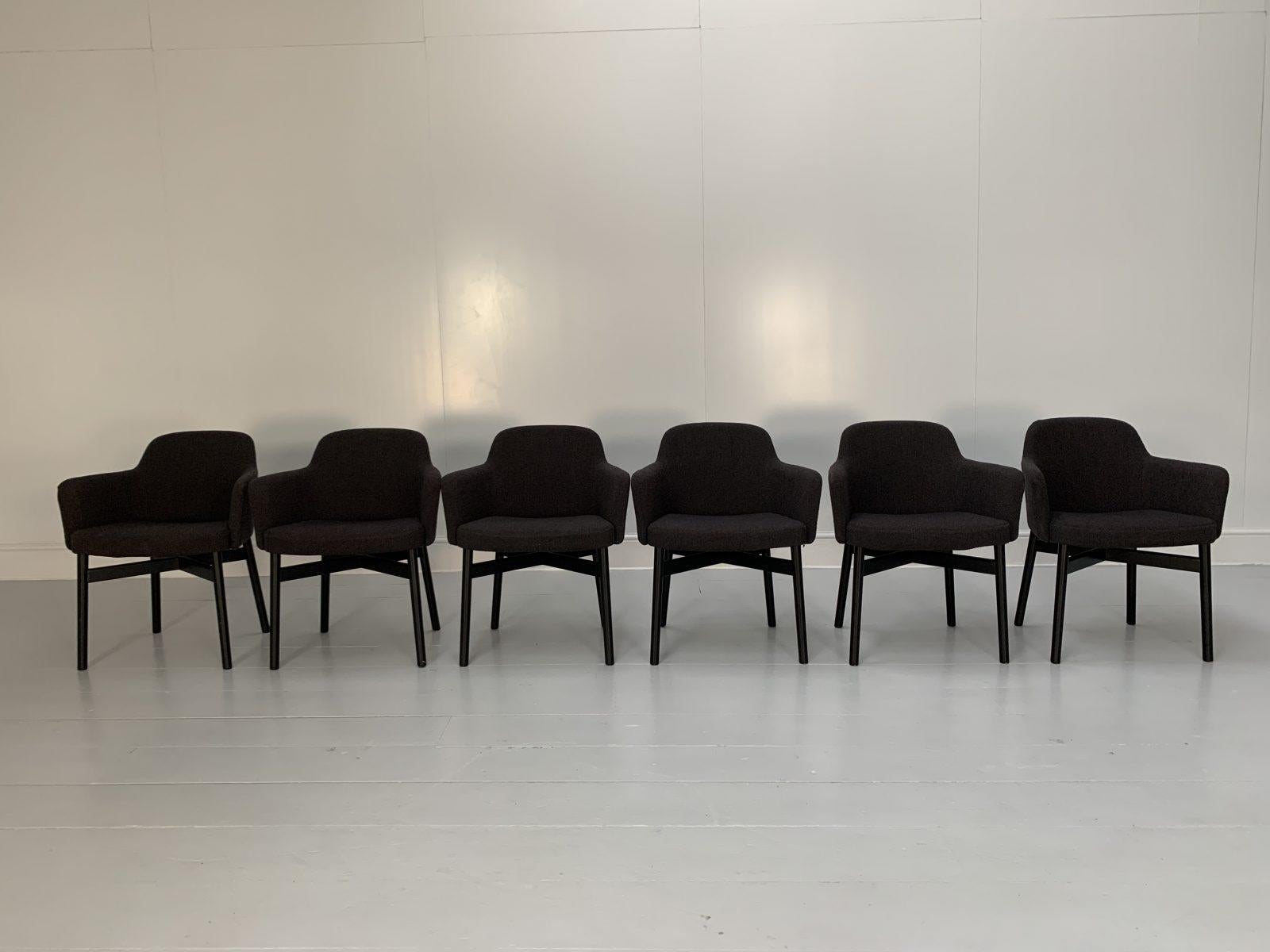 6er-Set Knoll Studio Krusin 016 Sessel - Dunkle Boucle-Wolle im Zustand „Gut“ im Angebot in Barrowford, GB