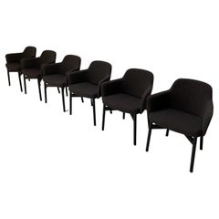 Used Suite of 6 Knoll Studio “Krusin 016” Armchairs – In Dark Boucle Wool