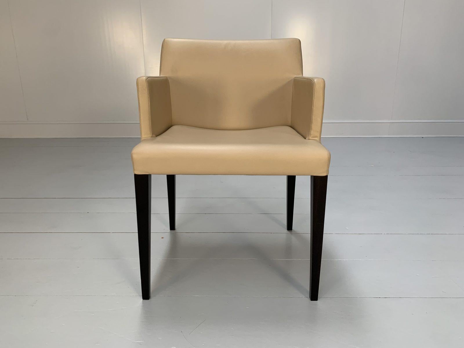 Suite of 6 Poltrona Frau “Liz B” Dining Chairs – In Brown “Pelle Frau” Leather 2
