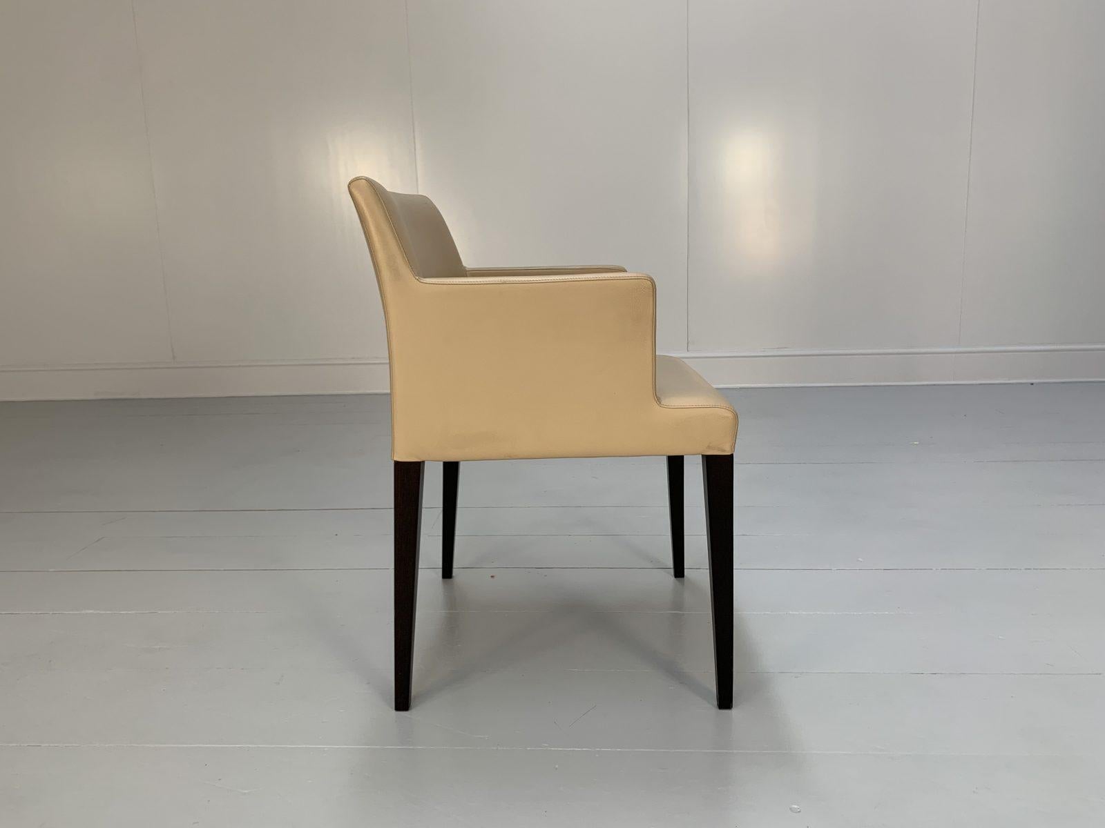 Suite of 6 Poltrona Frau “Liz B” Dining Chairs – In Brown “Pelle Frau” Leather 3
