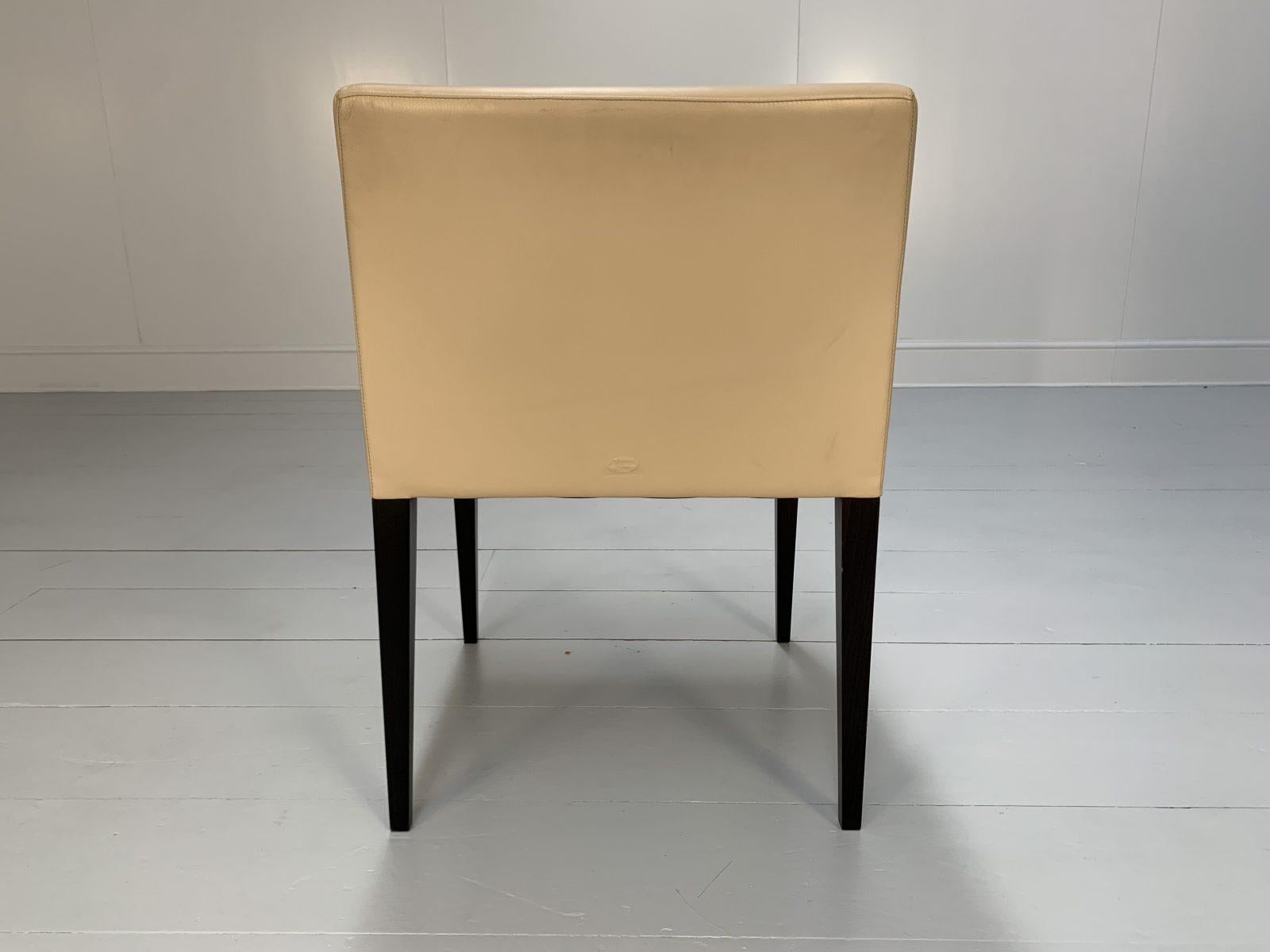 Suite of 6 Poltrona Frau “Liz B” Dining Chairs – In Brown “Pelle Frau” Leather 4