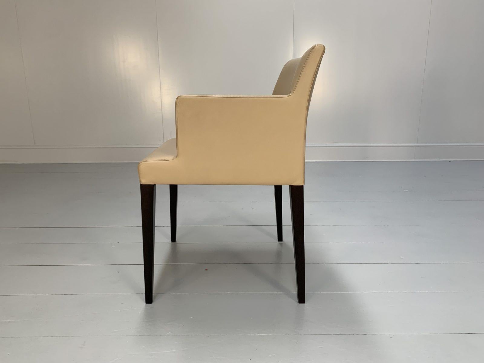 Suite of 6 Poltrona Frau “Liz B” Dining Chairs – In Brown “Pelle Frau” Leather 5