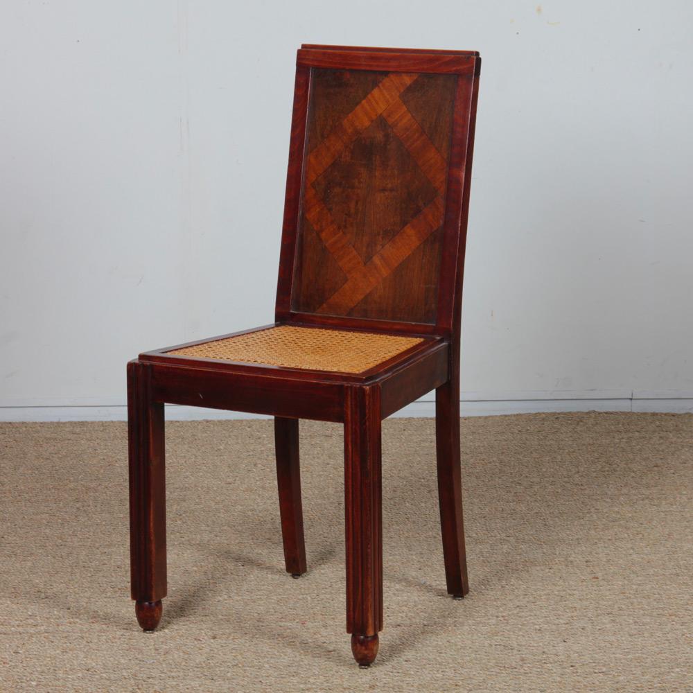 Conjunto de 6 sillas de madera de los años 30-40 en Bueno estado para la venta en MONTESSON, FR
