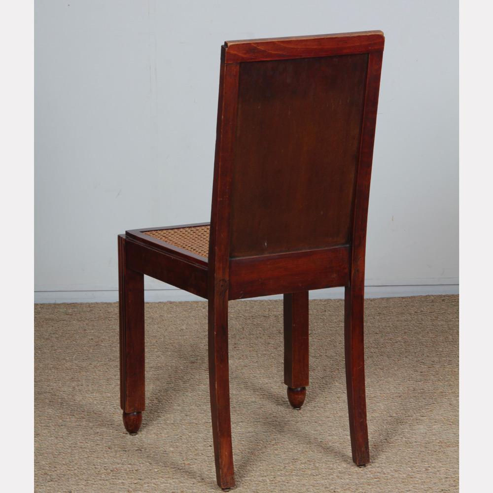 Conjunto de 6 sillas de madera de los años 30-40 en venta 1
