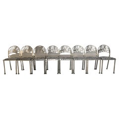 Used Suite of 8 Artifort “Hello There” Dining Outdoor Chairs in Aluminium