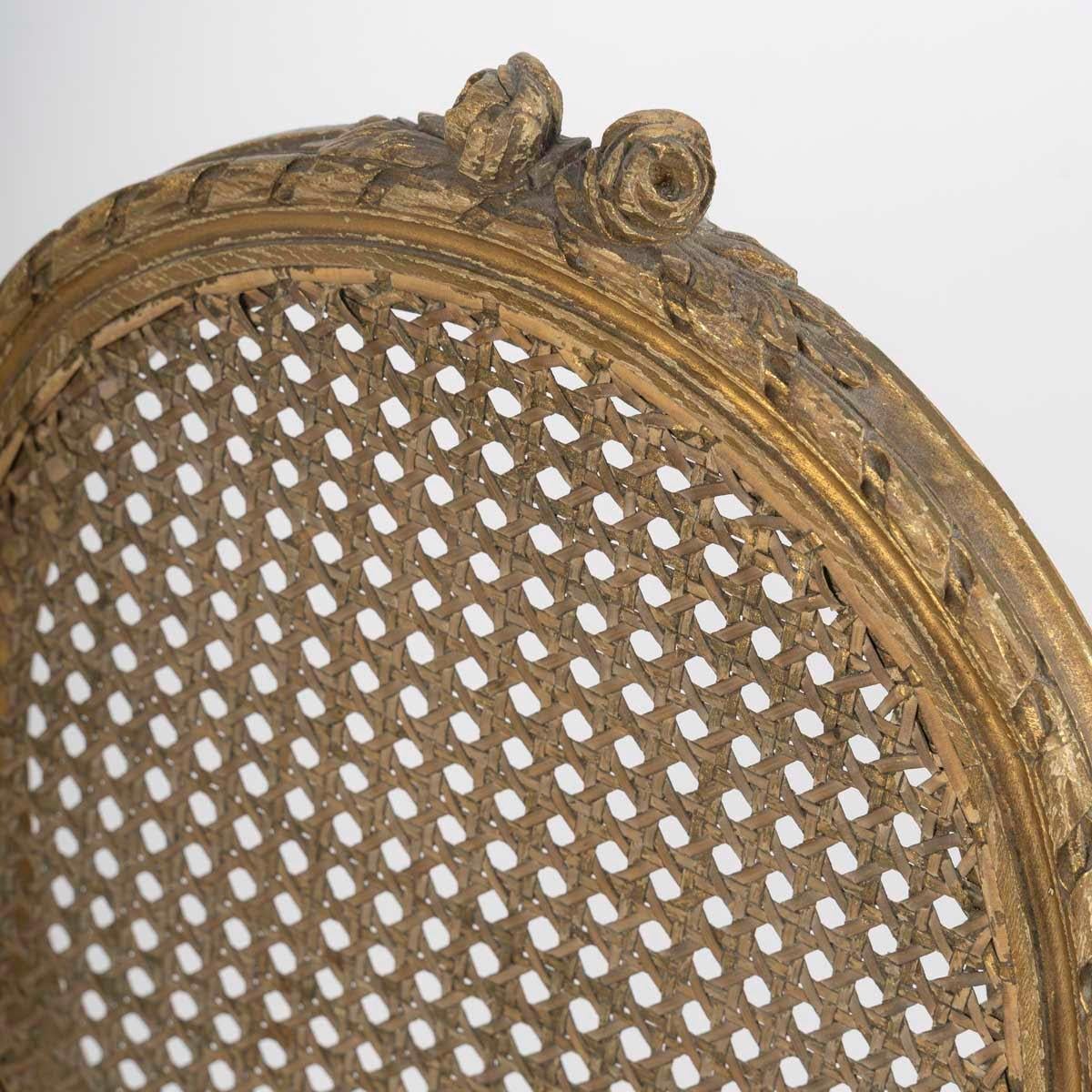 Suite von 8 geschnitzten Holzstühlen mit Stöcken, 19. Jahrhundert, Periode Napoleon III. im Angebot 2