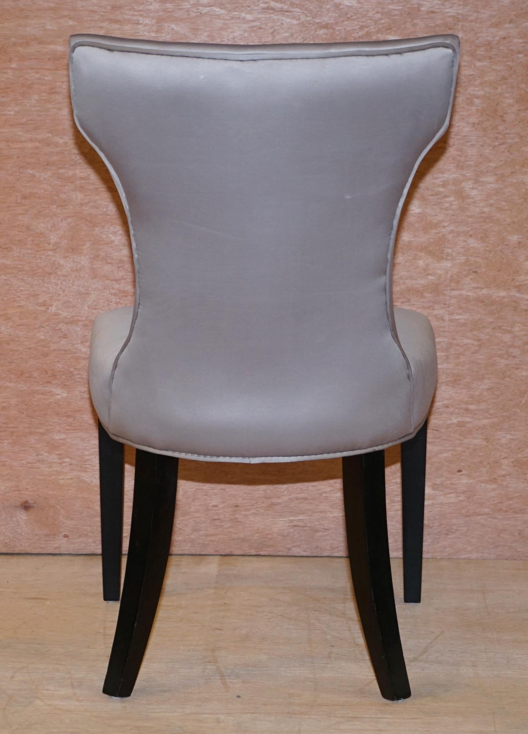 Suite of 8 Curved Back Coach House Chairs Ltd Dining Chairs Chesterfield Button 2