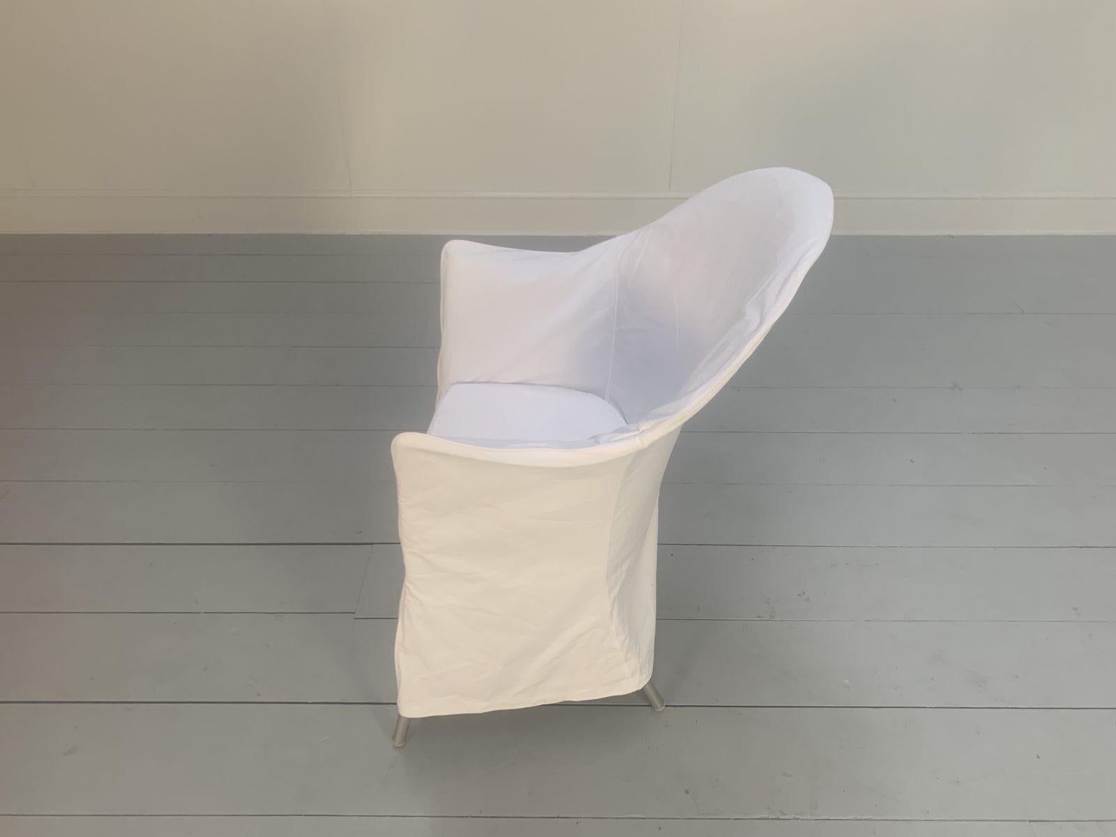 Suite aus 8 Driade Lord Yo-Esszimmerstühlen für den Außenbereich mit weißen Baumwollbezügen im Angebot 9