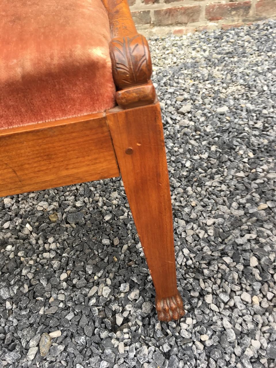 Suite of 8 Empire Style Chairs in Solid Cherrywood In Good Condition For Sale In Saint-Ouen, FR