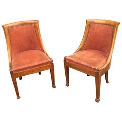 Suite of 8 Empire Style Chairs in Solid Cherrywood