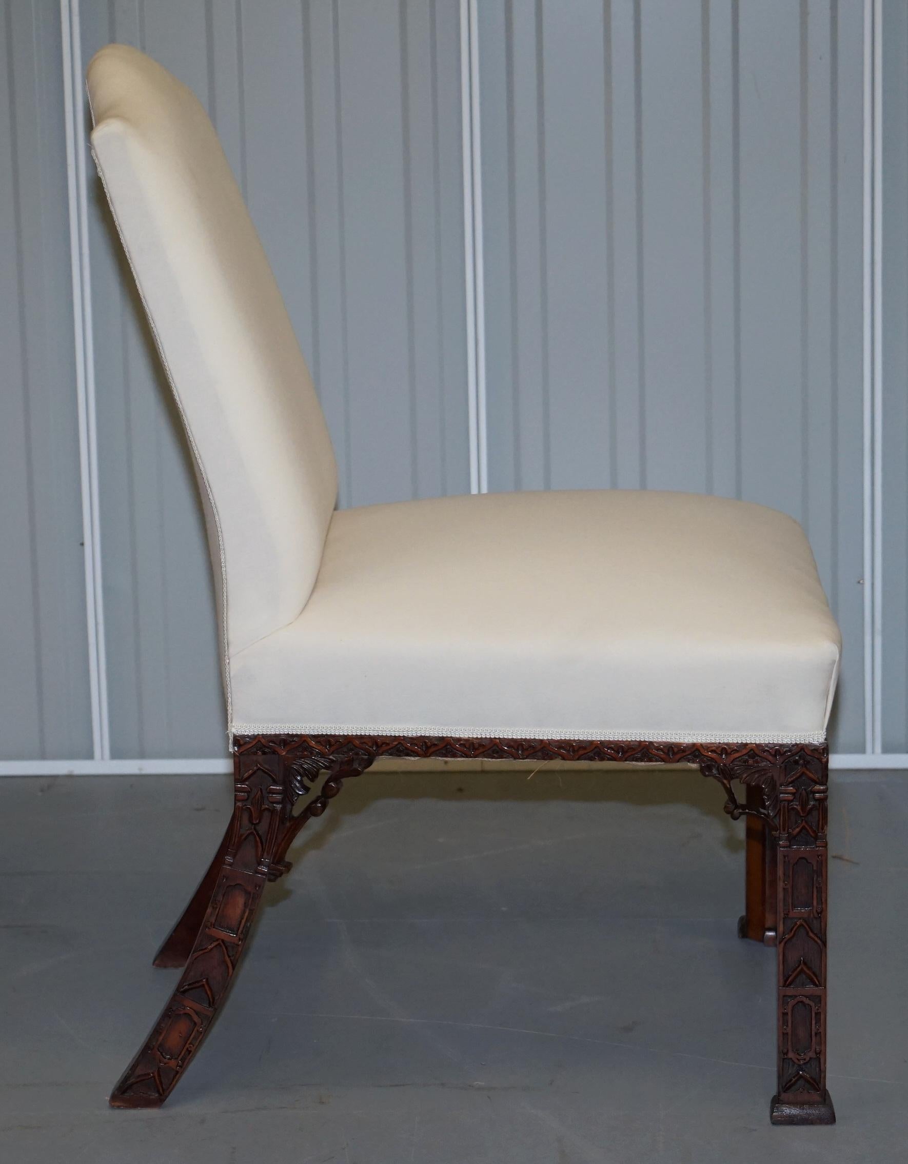 Suite of 8 Handmade Important Chippendale Ornately Carved Gainsborough Chairs 6