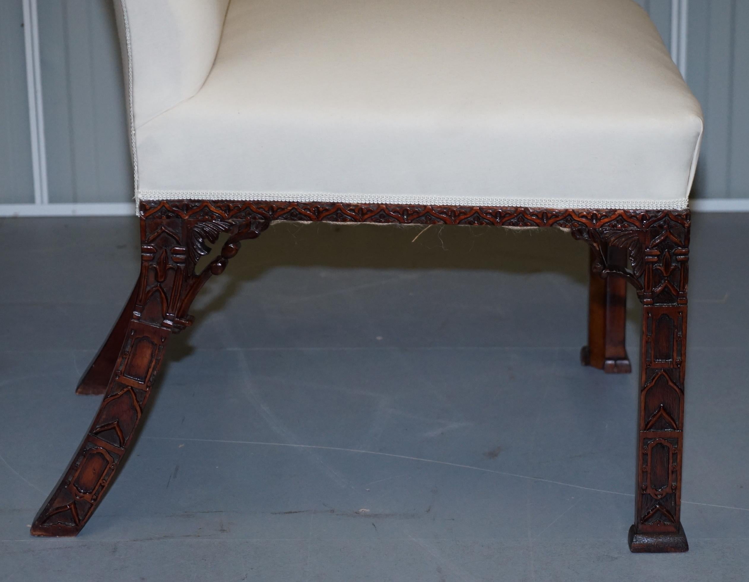 Suite of 8 Handmade Important Chippendale Ornately Carved Gainsborough Chairs 7