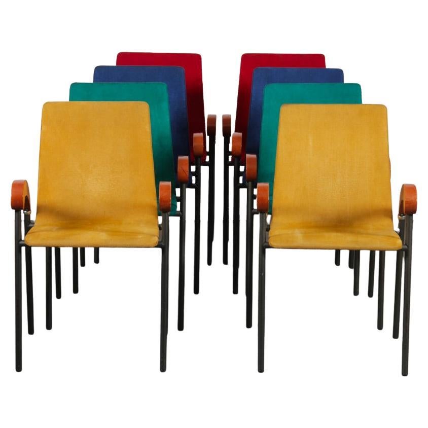 Suite von 8 Pigalle-Stühlen von Caramia für XO, 1990 im Angebot