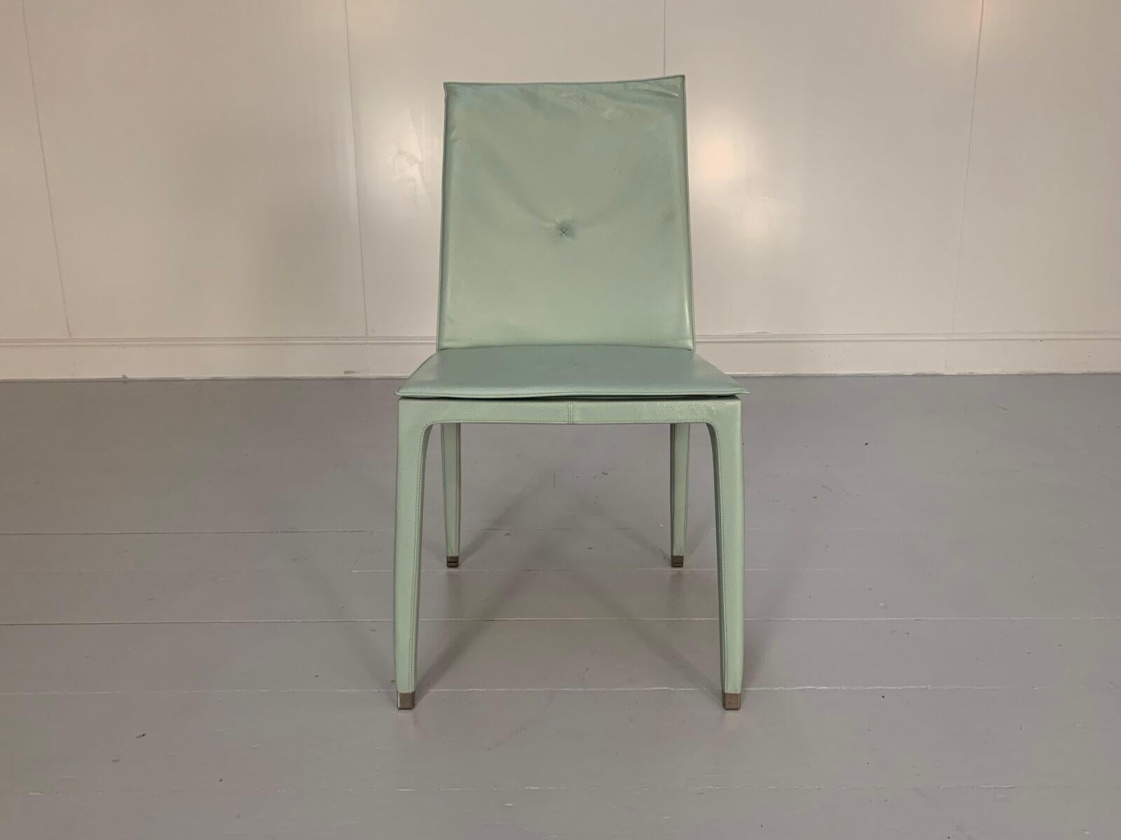 Suite aus 8 Poltrona Frau „Fitzgerald“ Esszimmerstühlen - In „Pelle Frau“ Leder im Angebot 2