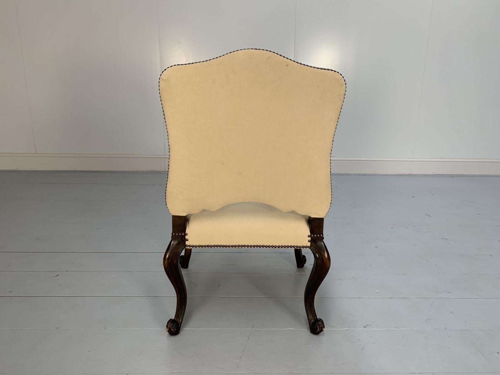 Suite of 8 Ralph Lauren “Noble Estate” Dining Chairs in Ivory Suede For Sale 12
