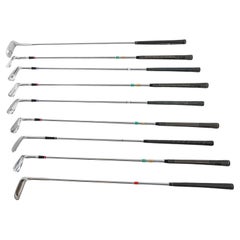 Suite of 9 Golf Clubs from the 1960s.