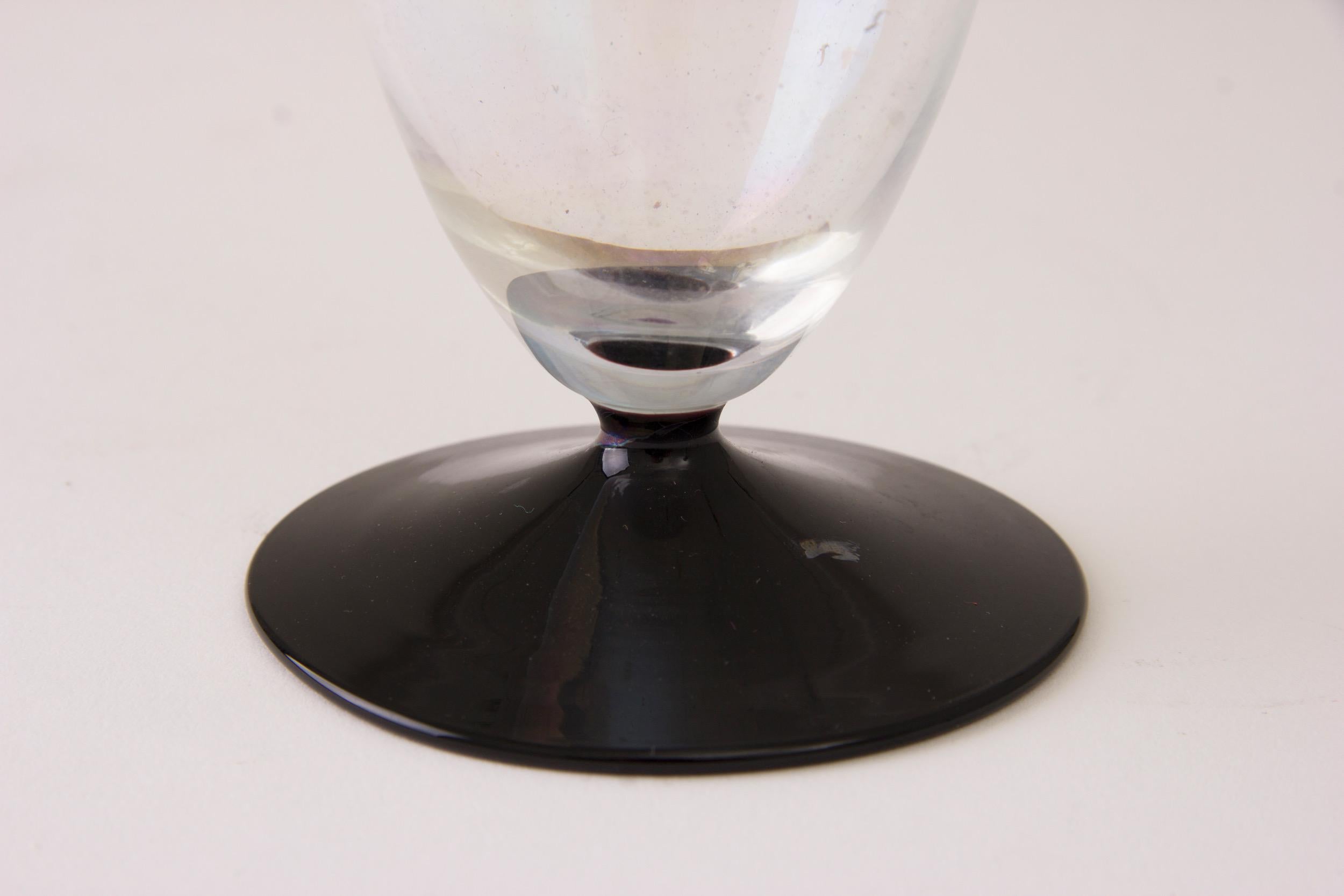 French Suite of Art Deco Cocktail Glasses