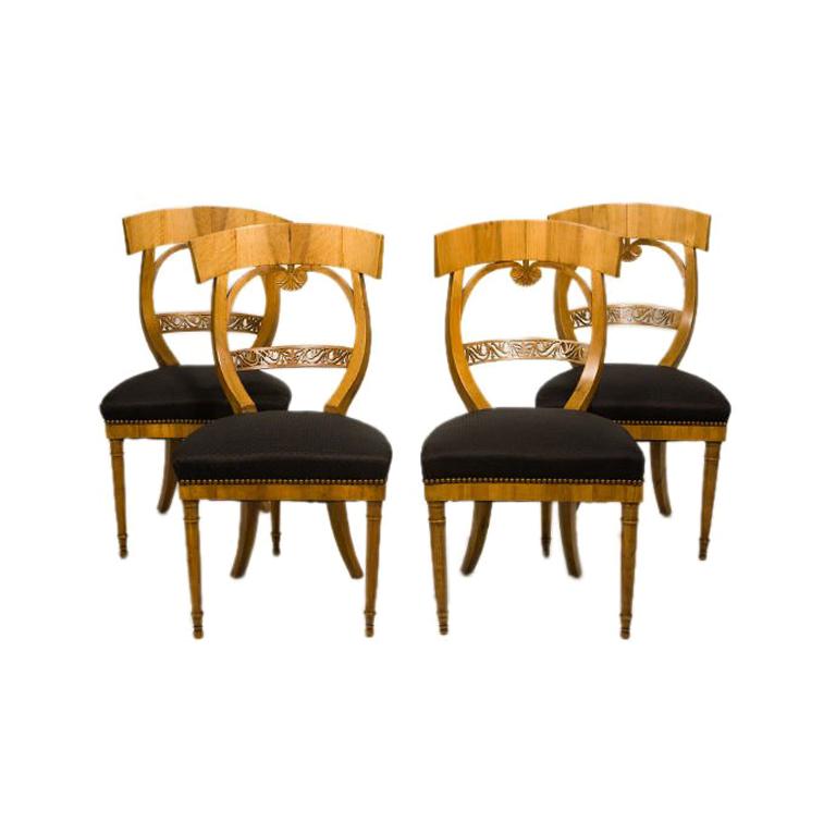 Suite of Biedermeier Chairs For Sale