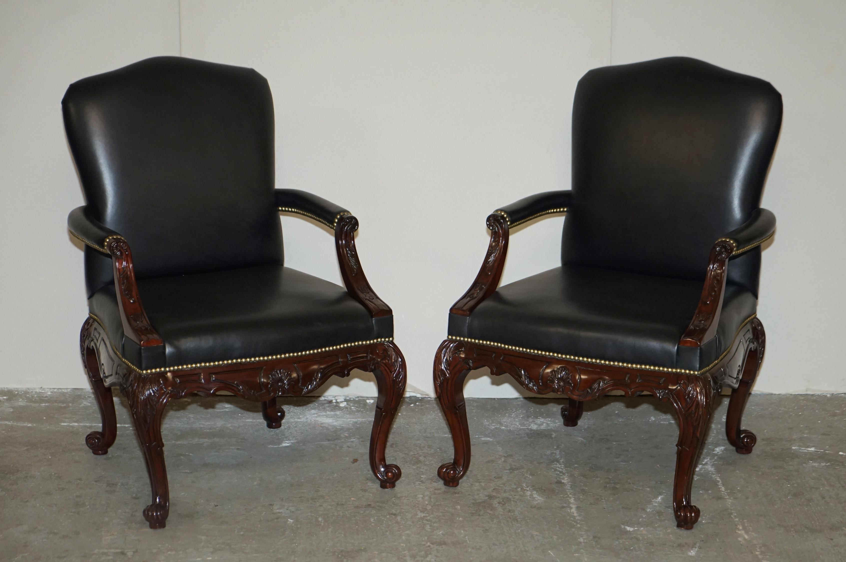 We are delighted to offer for sale this exquisite suite of eight Ralph Lauren Clivedon RRP £33,800 carver armchairs with black leather upholstery.

I have around 40 pieces of new Ralph Lauren furniture now in stock, most of which is from the Brook