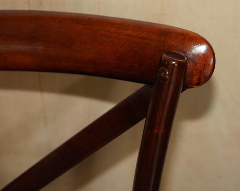 Suite of Five Oka Bentwood Dining Chairs Lovely Rattan Woven Seats at