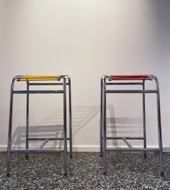 Four René Herbst Sandows stools for Herbst studio, France 1927