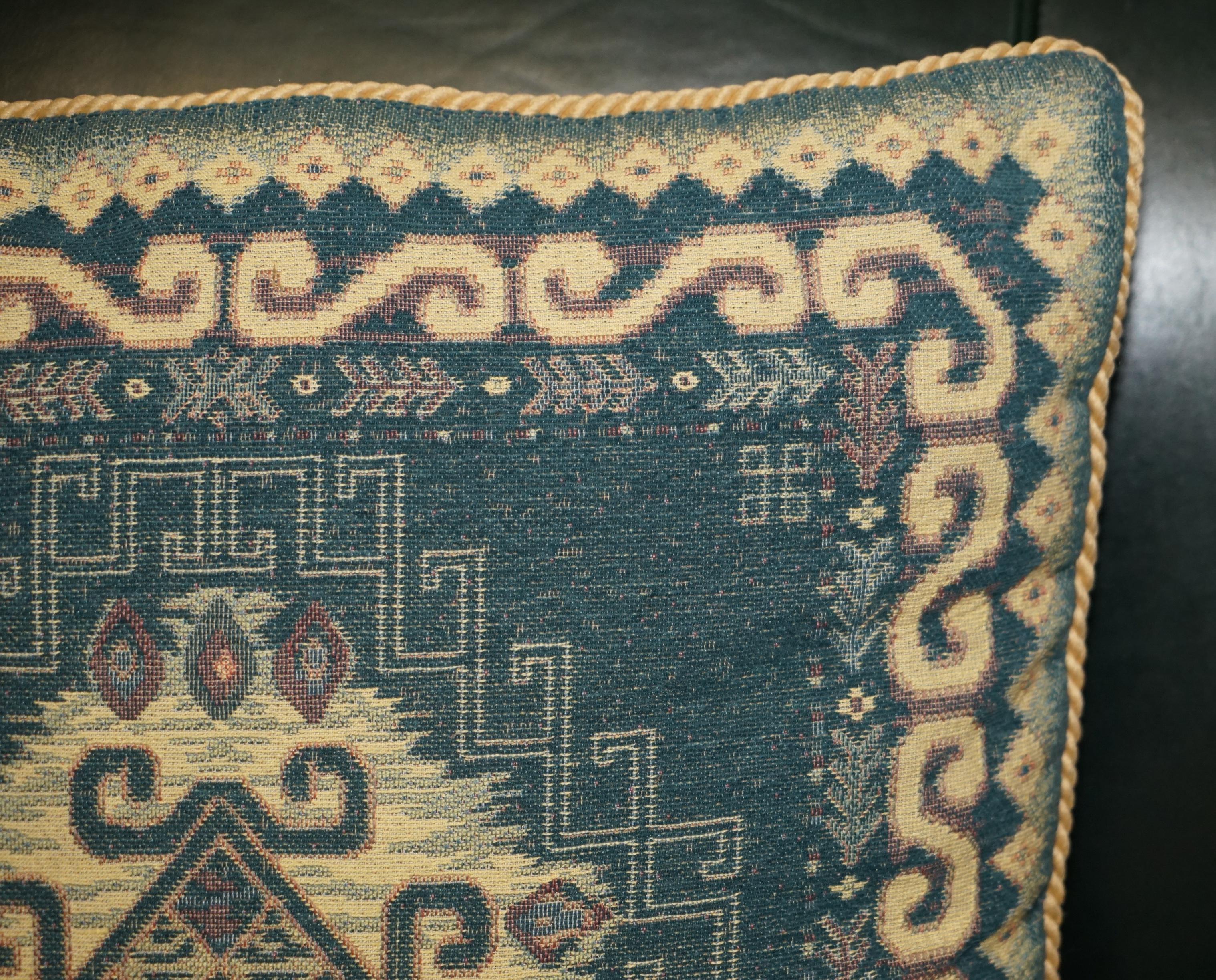 Fabric SUITE OF FOUR LARGE 52CM EMBROIDERED TAPESTRY SOFA & ARMCHAiRS CUSHIONS PILLOWS