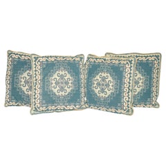 SUITE DI QUATTRO GRANDI DIVANI A TAPPETO EMBROIDERATI DA 52 cm e CUSCINI PER LE POLTRONE
