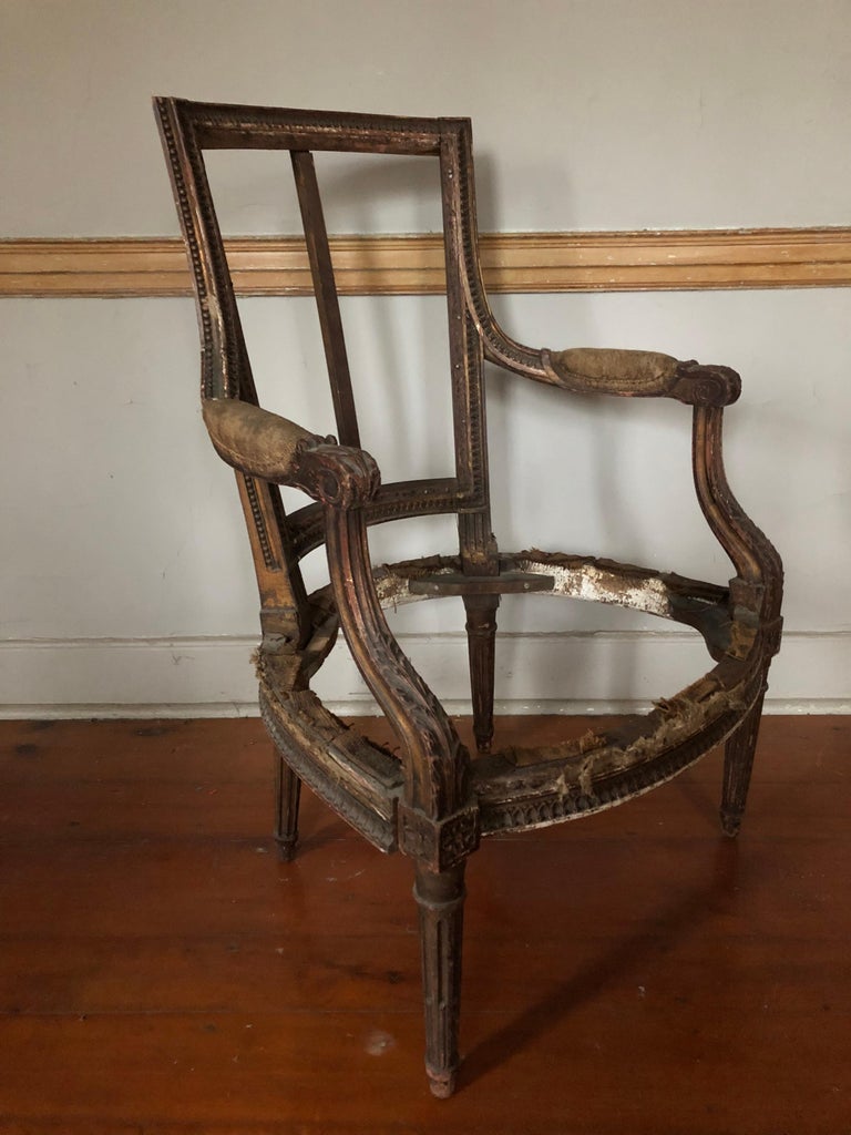 Suite of Four Louis XVI Style Chair Frames For Sale at 1stDibs