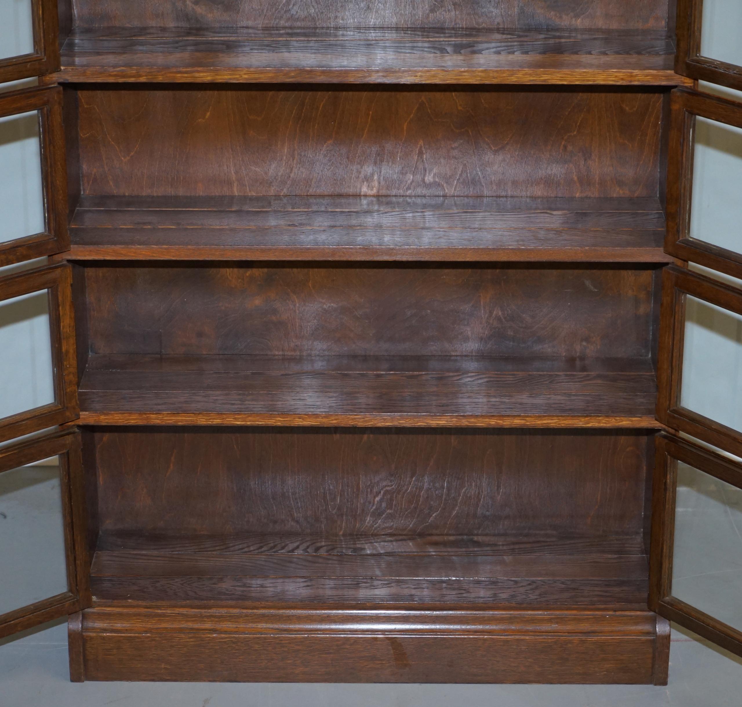 Suite of Four Minty Oxford Legal Library Modualr Adjustable Stacking Bookcases 11