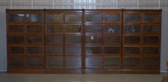 Suite of Four Minty Oxford Legal Library Modualr Adjustable Stacking Bookcases