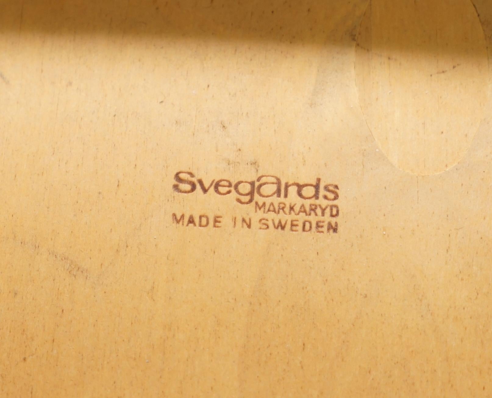 Suite de quatre chaises de salle à manger danoises originales Svegards Markaryd avec cadres en teck en vente 10