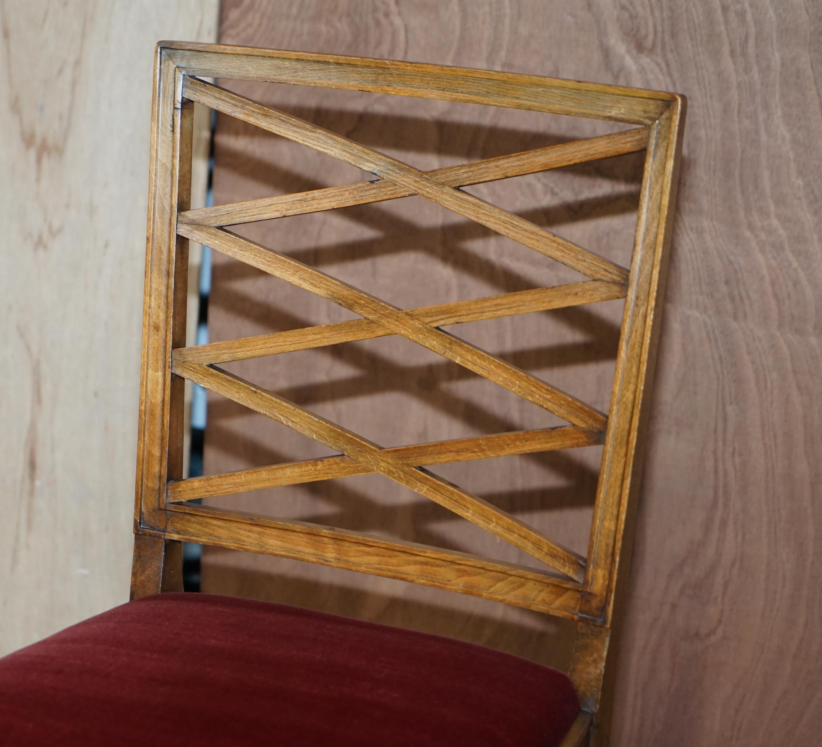 Hand-Crafted Suite of Four Swedish Walnut & Beech Wood Dining Chairs For Sale