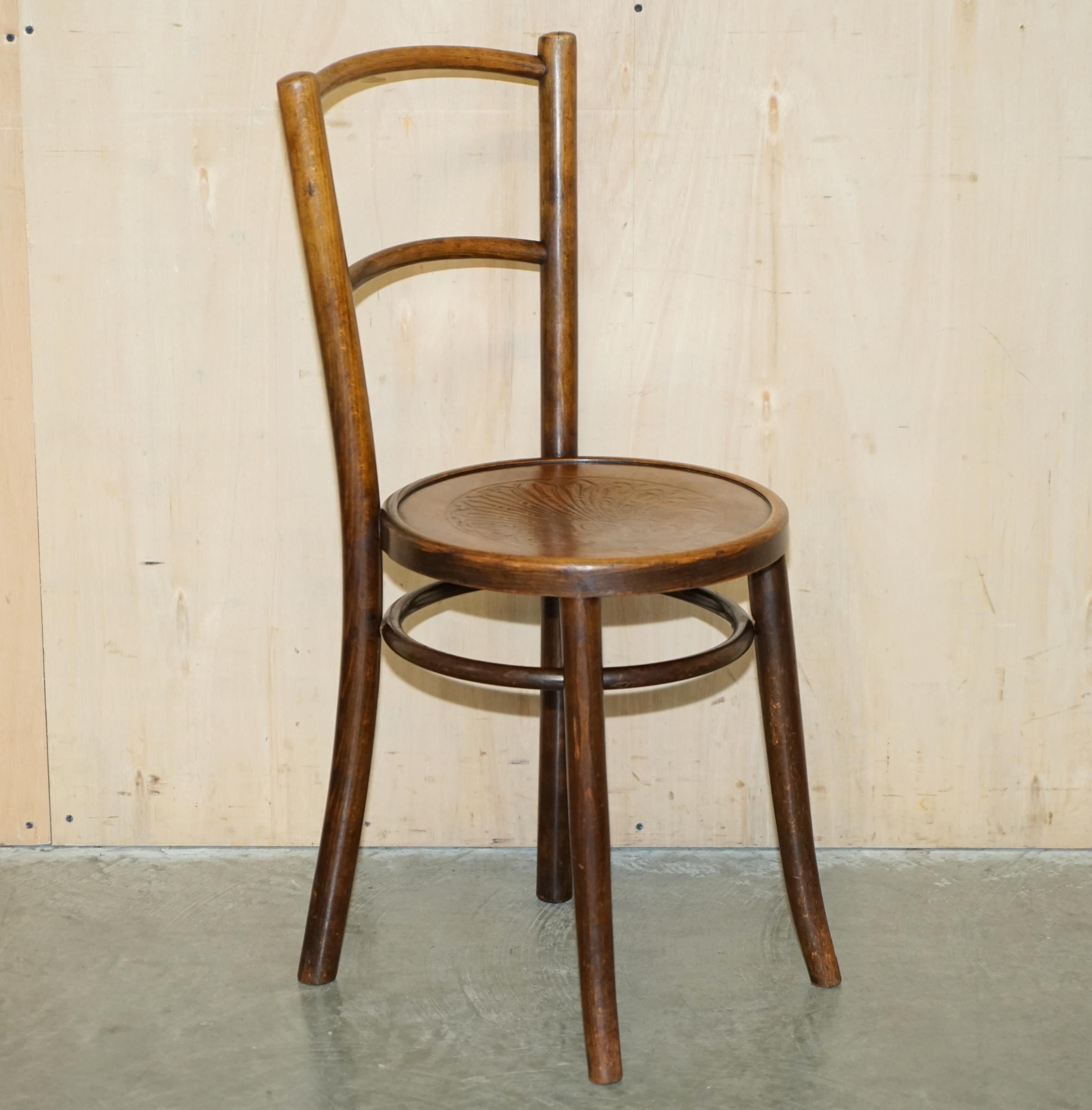 SUiTE OF FOUR THONET CIRCA 1930'S AUSTRIAN BISTRO DINING BAR BENTWOOD CHAIRS For Sale 8